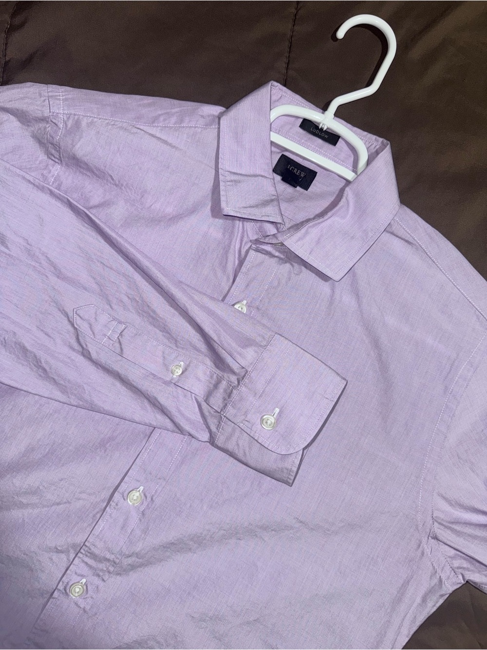 J. Crew Men's Light Lavender Button-Down Shirt